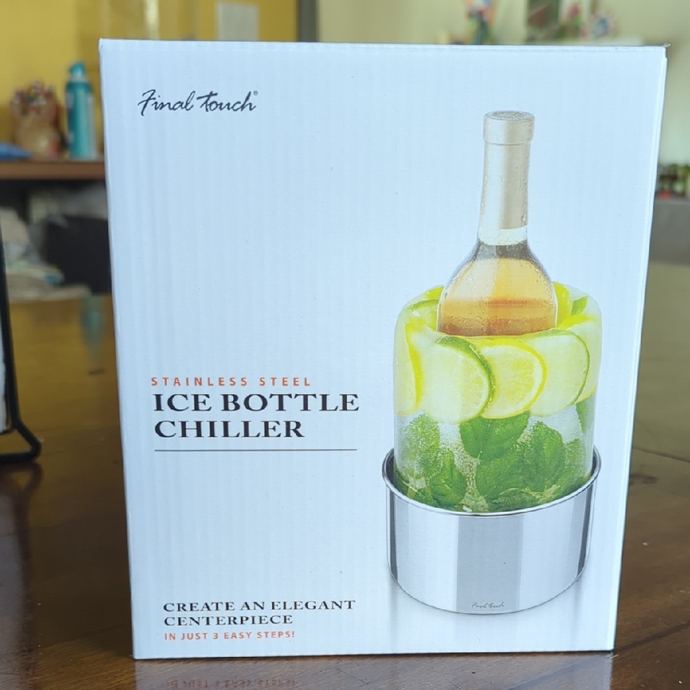 Final Touch Silver Ice Bottle Chiller And Display